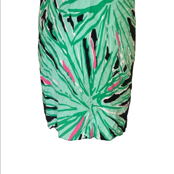 Lilly Pulitzer Elexa Palm Crazy Printed Rayon Tunic Shift Shirt Dress - 2 - Picture 4 of 13